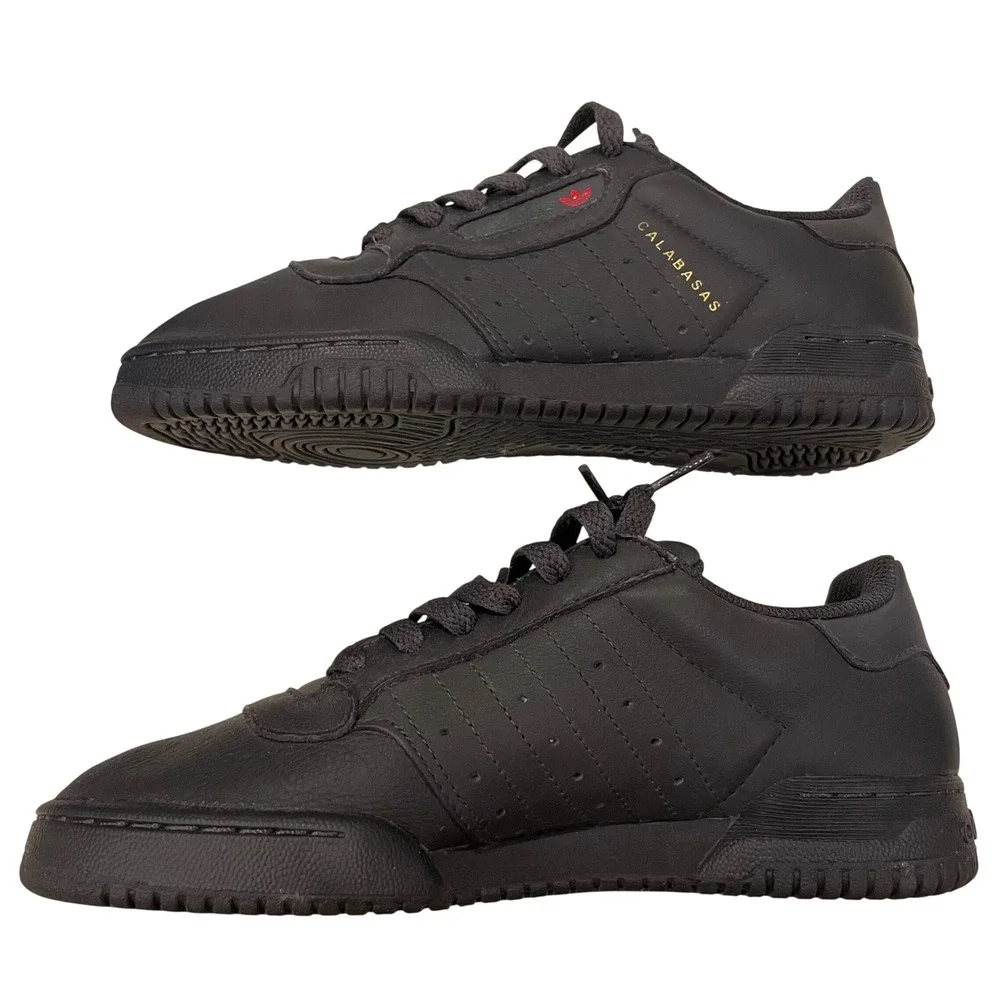 Adidas Yeezy Powerphase Sneakers Kids 4.5 Core Black Leather CG6420